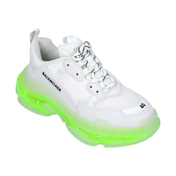 Balenciaga Triple S Sneaker 'Clear Sole - White Fluo Yellow' - Picture 1 of 4